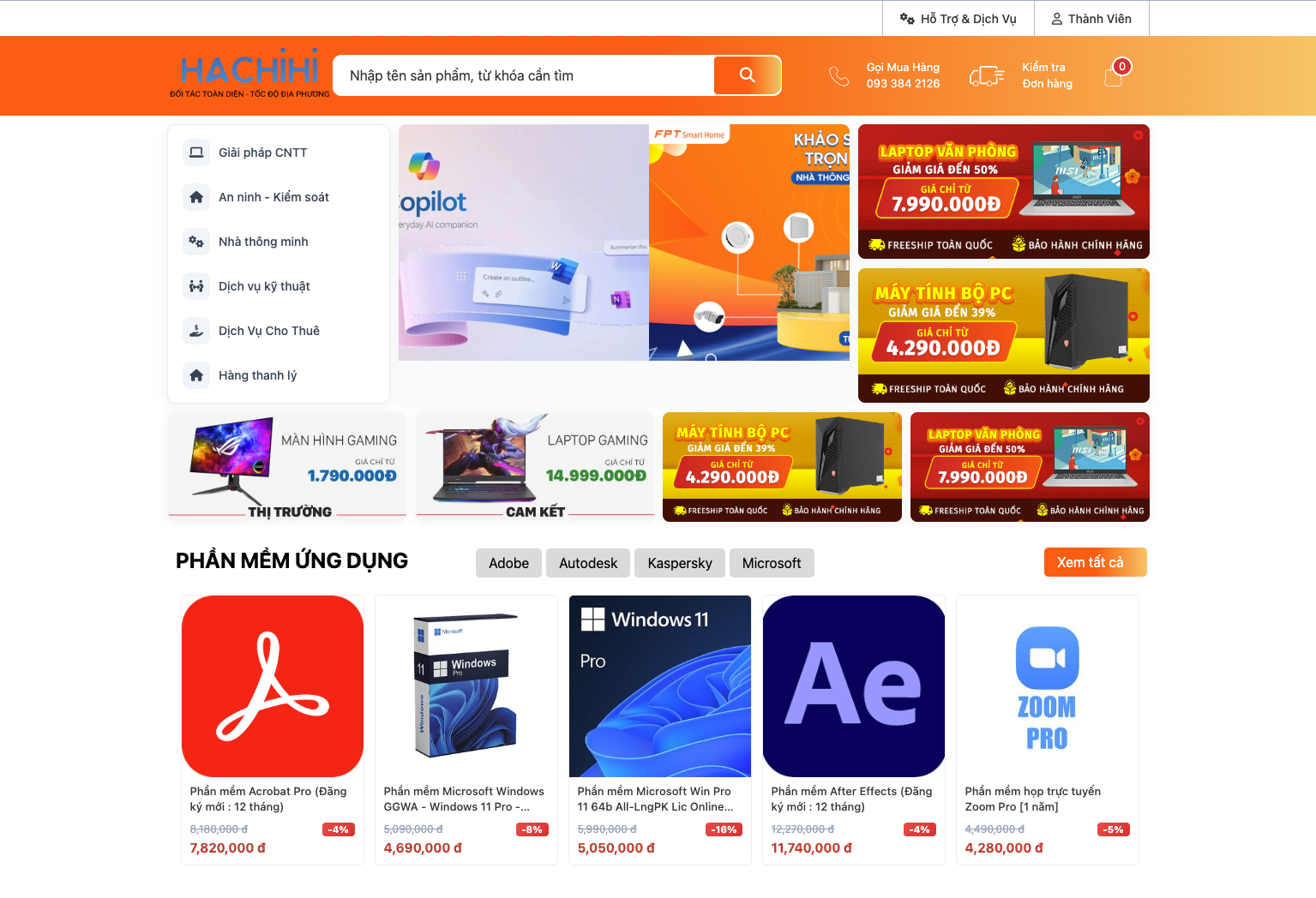 Website TMĐT bán hàng chuyên nghiệp