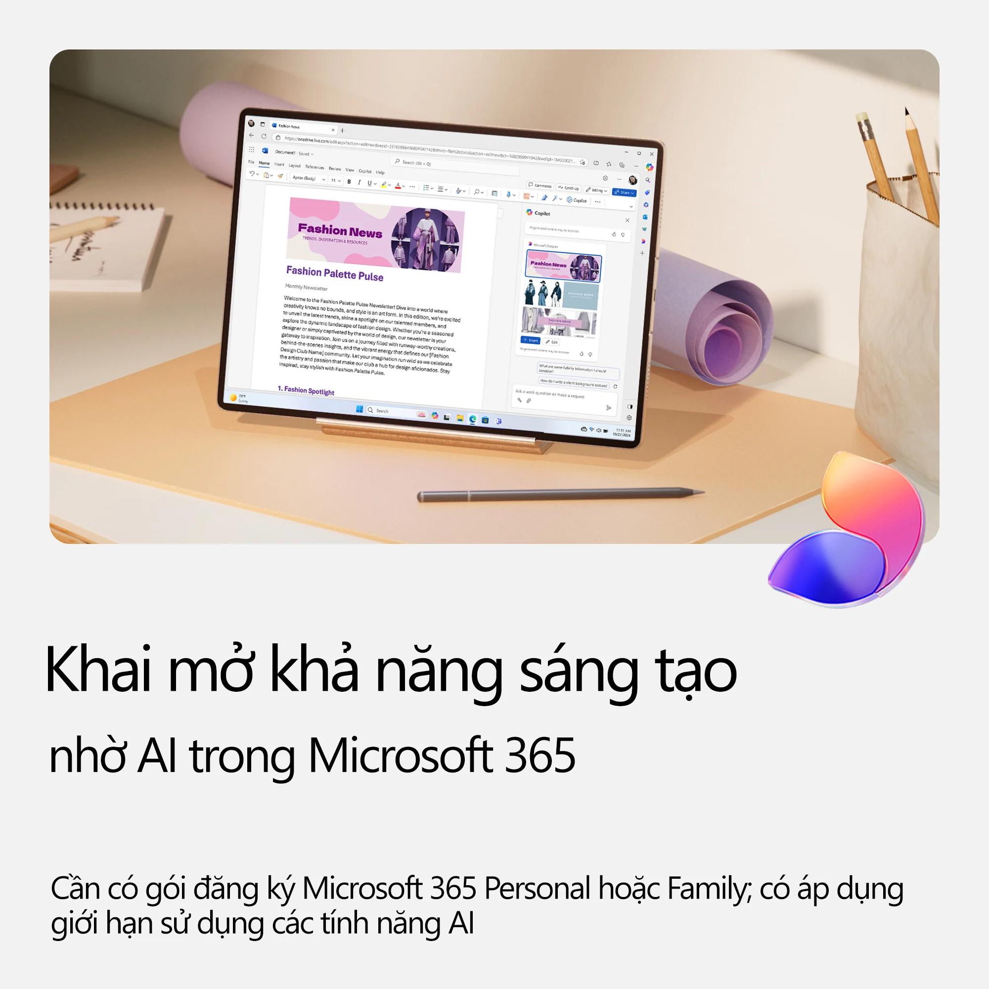 [KEY GIA HẠN hoặc MUA MỚI - Ứng dụng có AI*] Phần mềm Microsoft 365 Personal (Dành cho 1 người) | 12 tháng | 1 TB OneDrive / người / 5 thiết bị