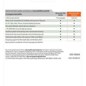 [KEY GIA HẠN hoặc MUA MỚI - Ứng dụng có AI*] Phần mềm Microsoft 365 Personal (Dành cho 1 người) | 12 tháng | 1 TB OneDrive / người / 5 thiết bị