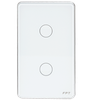 Công tắc cảm ứng 2 nút chữ nhật trắng Athena(SNBR022)