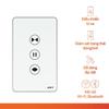 Công tắc cửa cuốn chữ nhật màu trắng Leto WiFi-BLE(SNWR043)
