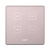 Công tắc vuông cảm ứng 3 nút + 1 nút ngữ cảnh Rose gold Hera(SNZD0181)