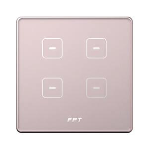 Công tắc vuông cảm ứng 3 nút + 1 nút ngữ cảnh Rose gold Hera(SNZD0181)