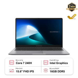 Laptop ASUS ExpertBook P1 P1503CVA-C7H16-50W (Core 7 240H | 16GB | 512GB | Intel Graphics | 15.6' FHD | Win 11)