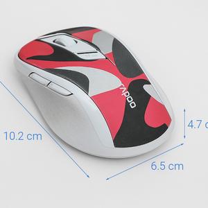 Chuột Bluetooth Rapoo M500 Silent (Xám/ Đỏ)