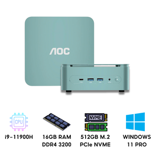 PC Mini AOC M6 (D024M6-3M5018490) (i9-11900H | 16GB | 512GB | Wi-Fi 6 + Bluetooth | Win 11 Pro)