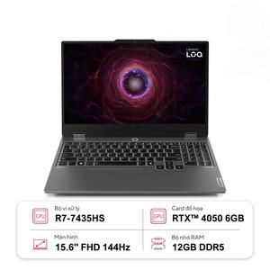 Laptop Gaming Lenovo LOQ 15ARP9 83JC003VVN (R7-7435HS | GeForce RTX™ 4050 6GB | 12GB | 512GB | 15.6' FHD 144Hz | Win 11)