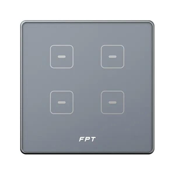 Công tắc vuông cảm ứng 3 nút + 1 nút ngữ cảnh stone gray Hera(SNZD0183)