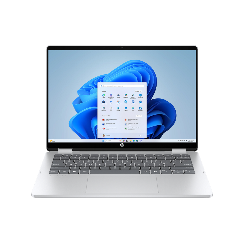 Laptop HP OmniBook 5 Flip 14-fp0057TU BZ7Q6PA (Core 5-120U | 16GB | 512GB | Intel Graphics | 14' WUXGA Touch | Win 11 + Office)