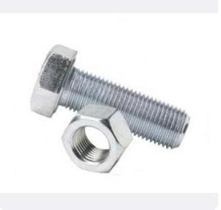 Bu lông lục giác ngoài 10x100x17 sắt xi trắng + tán (Ốc 10 dài 10)