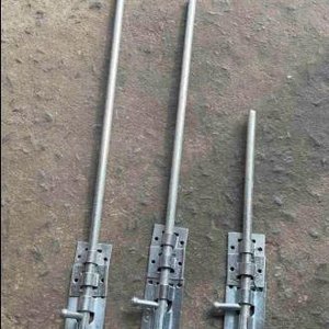 Chốt bách 800mm xi trắng (Chốt cổng đứng dài 80 cm)