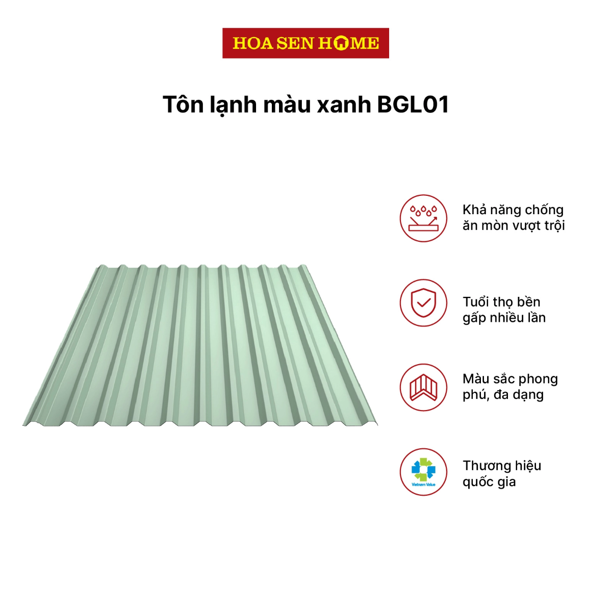 Tôn Hoa Sen 0.45mm